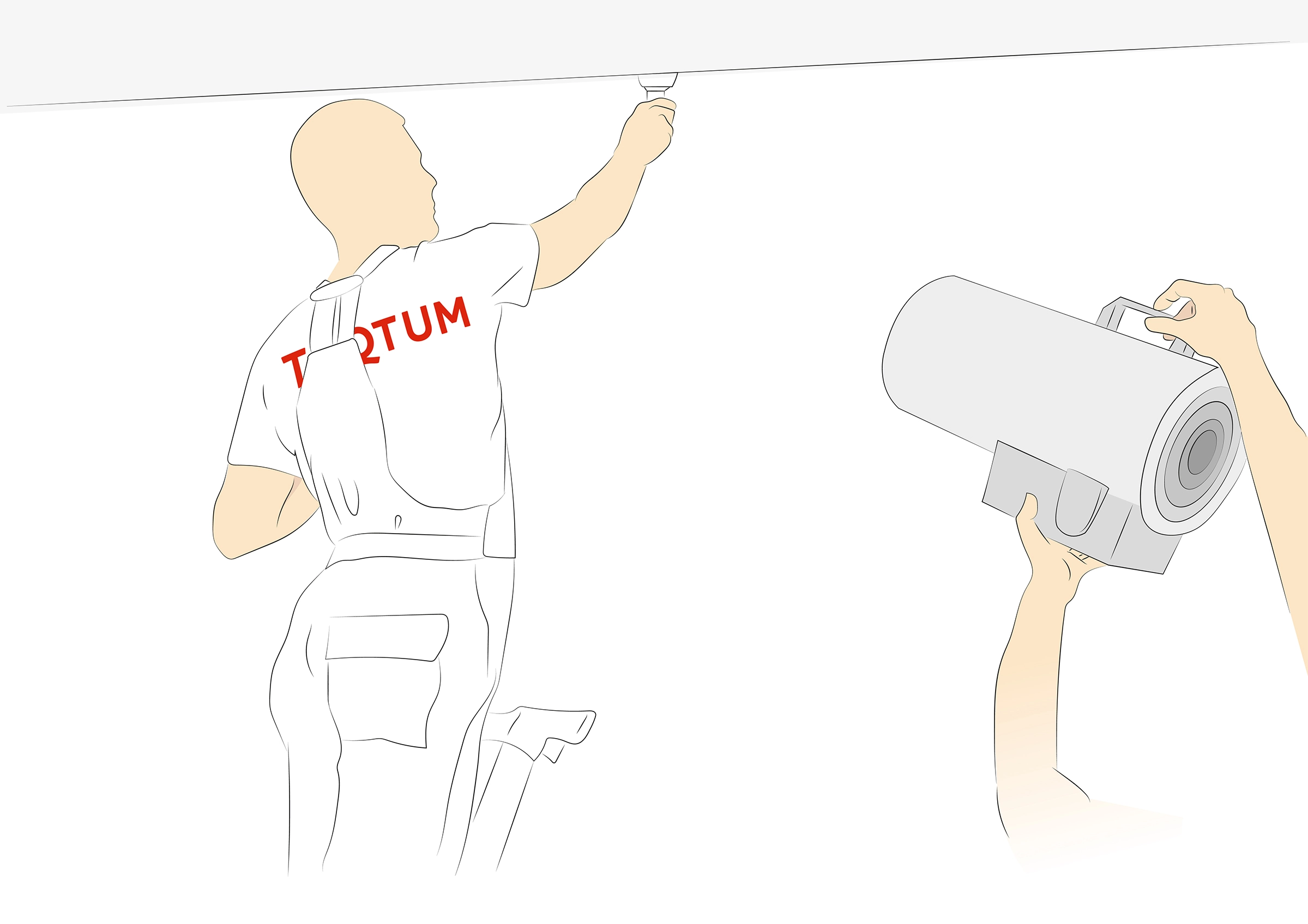 Схема монтажа полотен TEQTUM 6 шаг